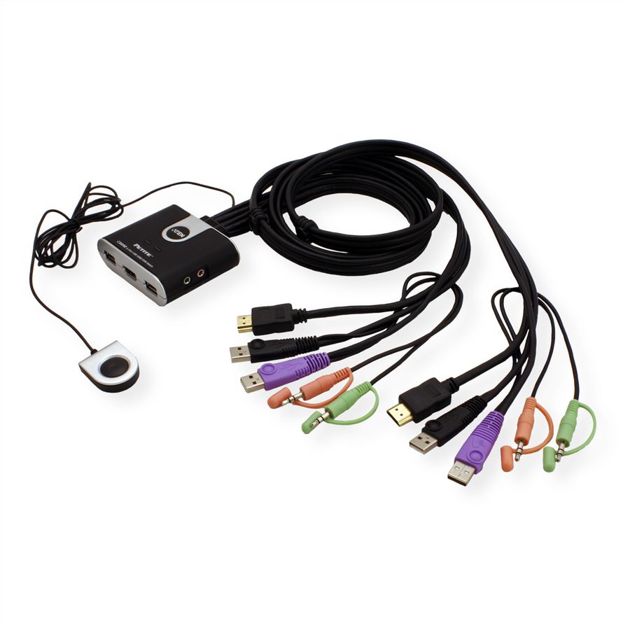 ATEN CS692 KVM switch, USB, HDMI, audio, 2 poorts