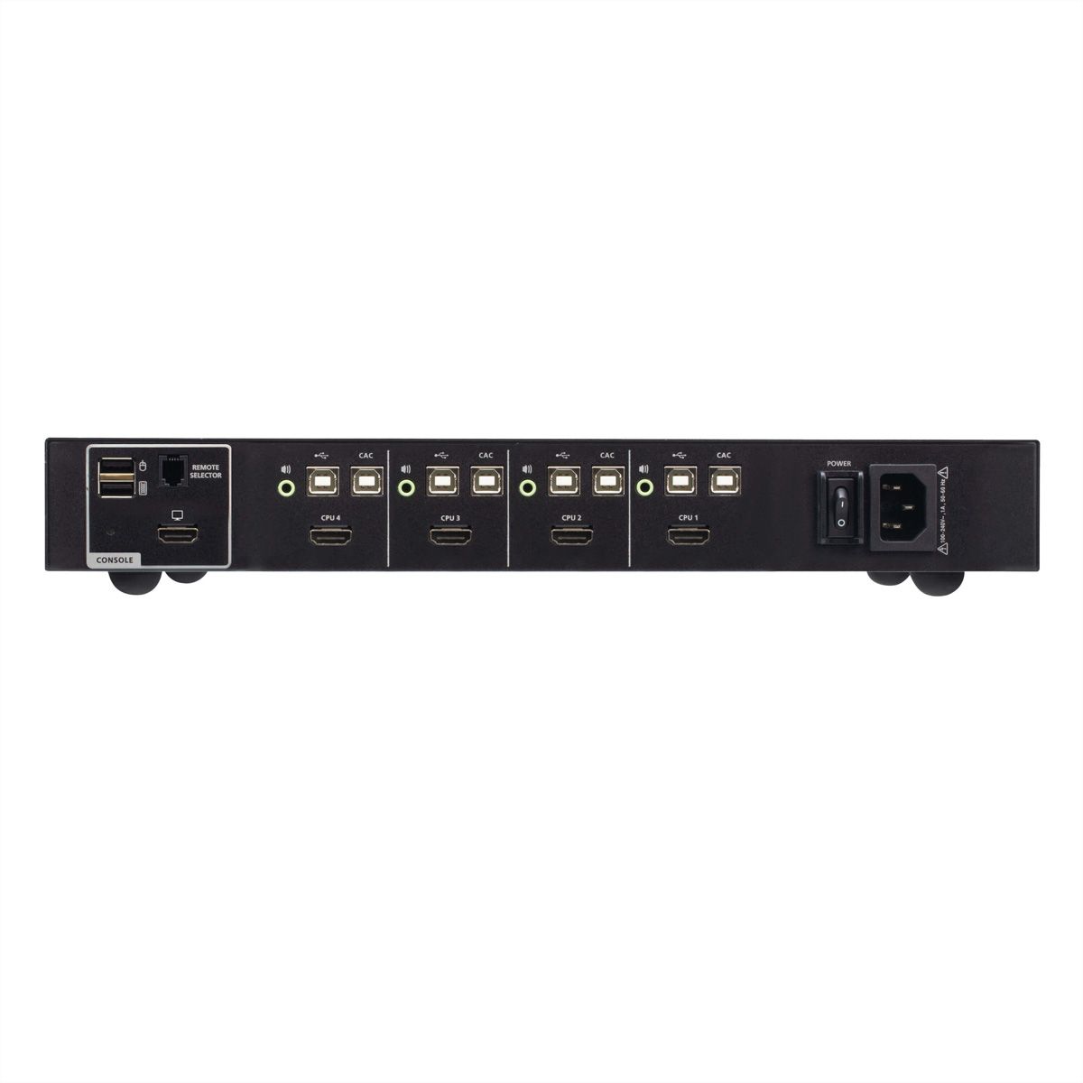 ATEN CS1184H4C 4-poorts 4K HDMI Secure KVM, met Card Reader voldoet aan PSD PP V4.0