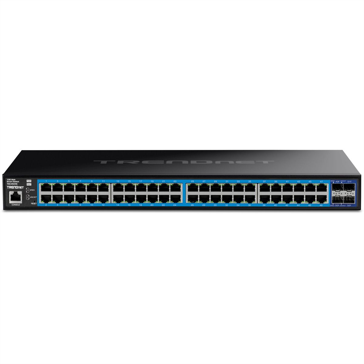 TRENDnet TEG-3524S 52-poorts switch, Gigabit Web Smart met 10G SFP+ slots