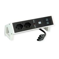 BACHMANN DESK2 2xCH 1xUSB A/C 22W, 0.2m GST18 RAL9010 Switzerland
