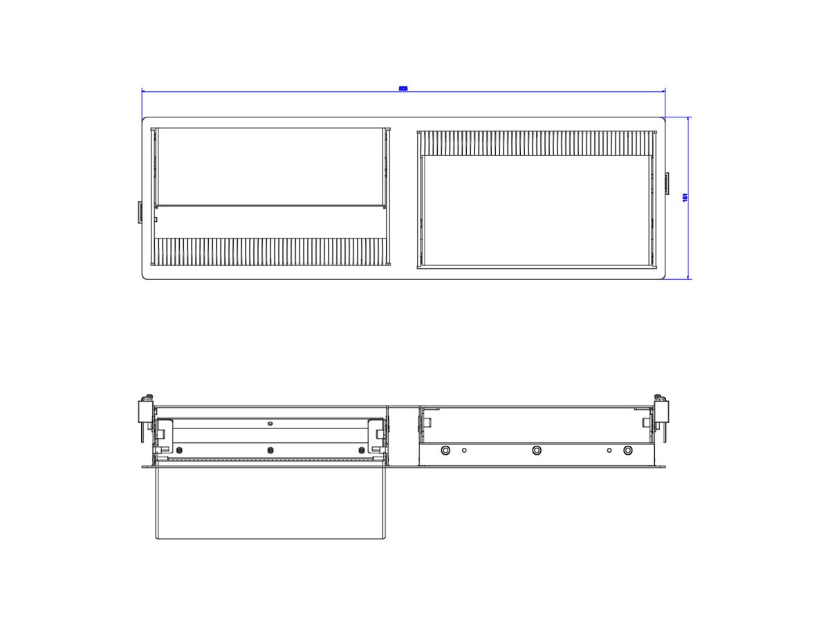 BACHMANN CONI DUO inbouwframe 6-voudig, 2x 3-voudig frame wit