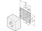 SCHROFF montageplaat voor single Sockets