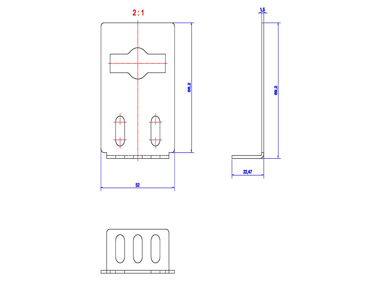 BACHMANN BlueNet universal mounting, Stainless steel Packed in polybag