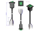 BACHMANN frame 1xswitch 2-pole green, Current 1.0m AEH