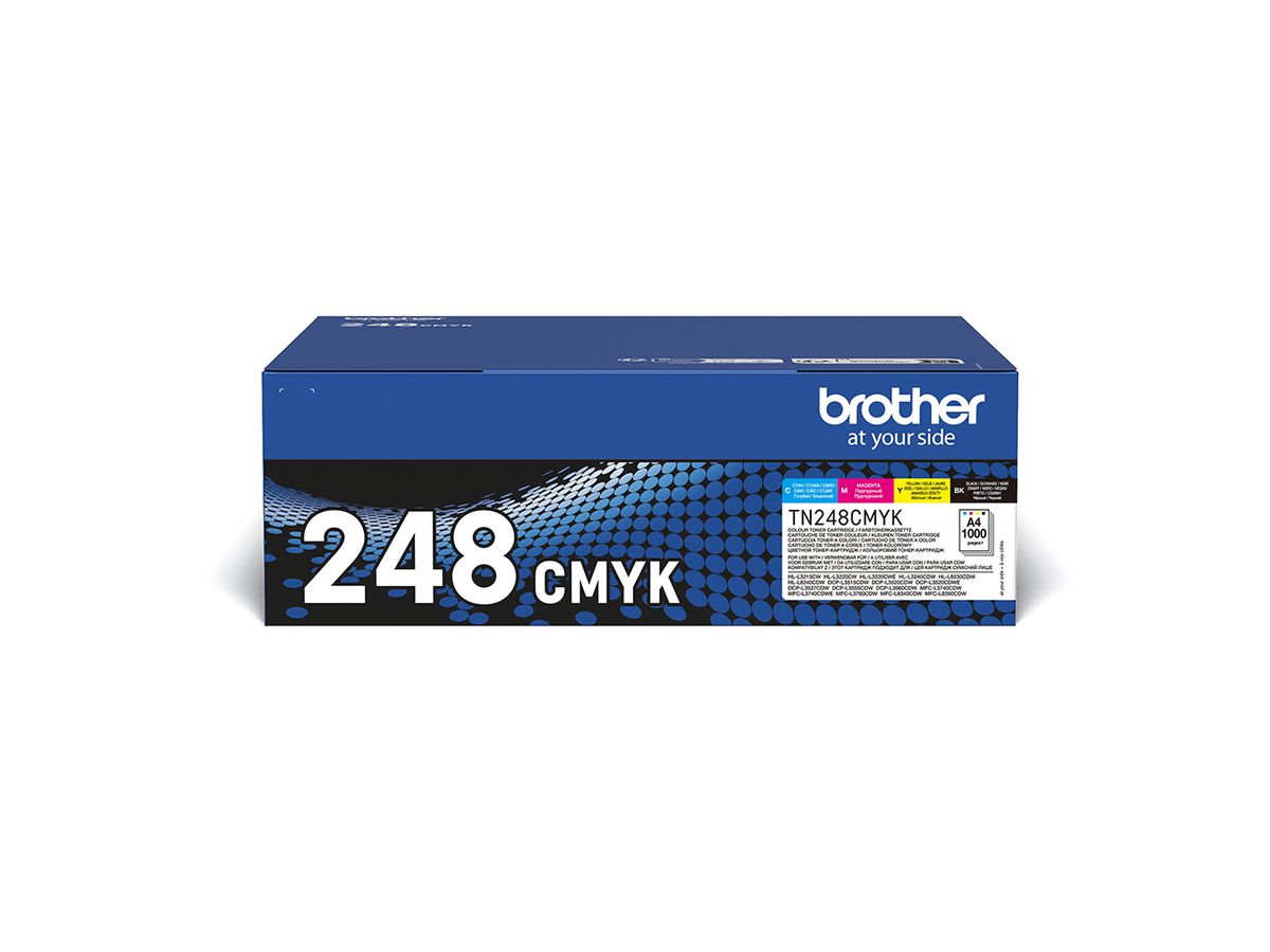 Brother TN-248VAL tonercartridge 4 stuk(s) Origineel Zwart, Cyaan, Magenta, Geel