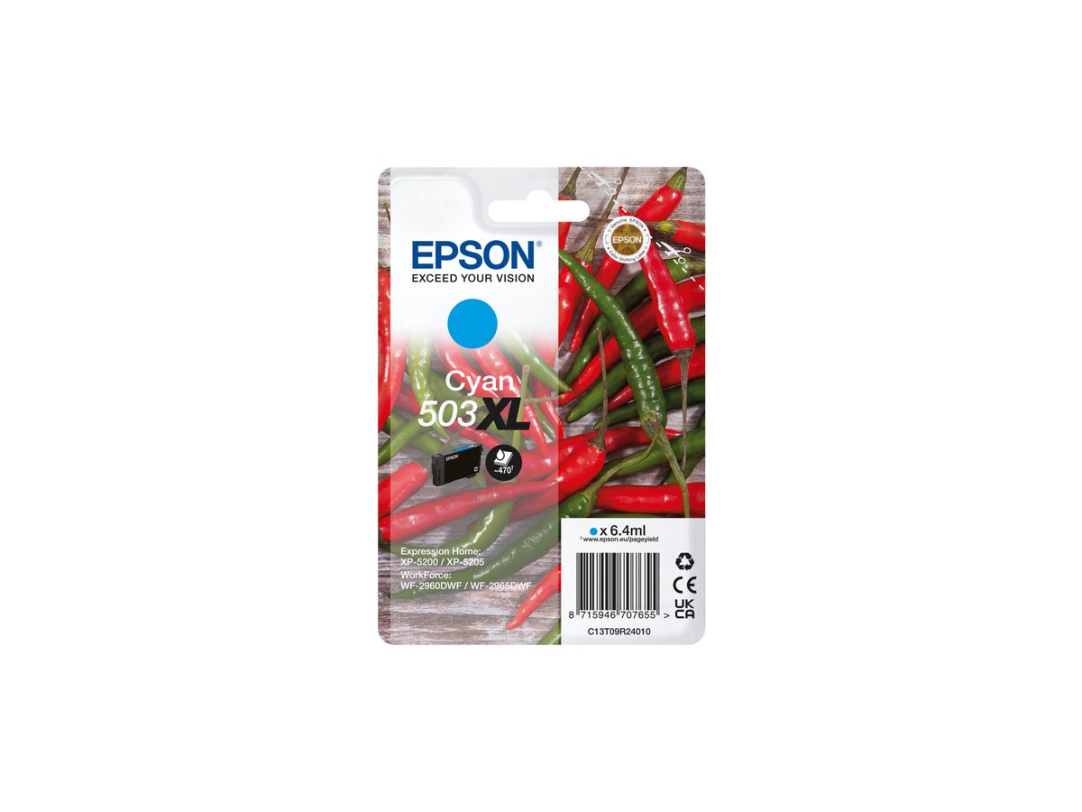 Epson 503XL inktcartridge 1 stuk(s) Origineel Hoog (XL) rendement Cyaan