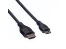 ROLINE Monitorkabel HDMI  High Speed met Ethernet, HDMI Male - Mini HDMI Male, 0,8 m