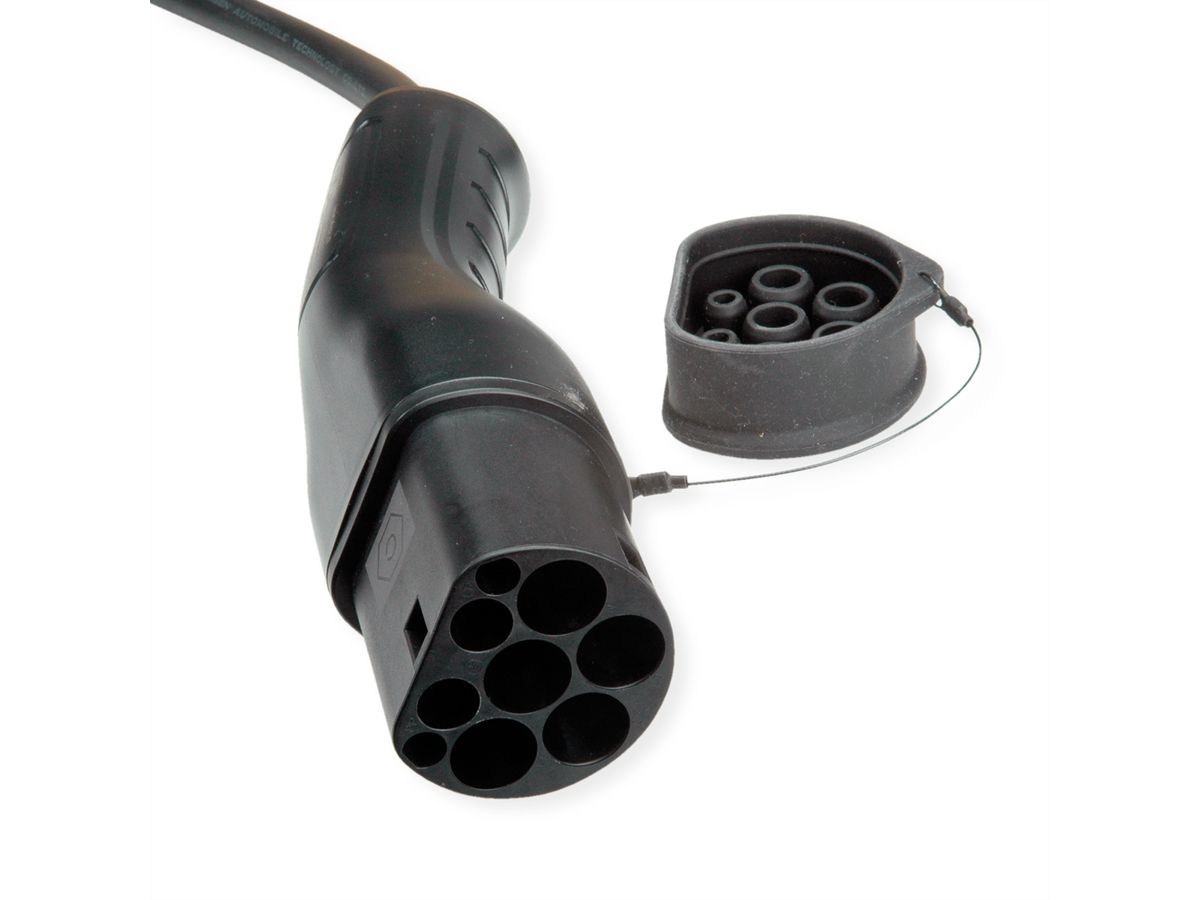 ROLINE Auto oplaadkabel Type2, 1-fase, 250VAC (1P+N+E), 32 A, 7.4 kW, 3 m