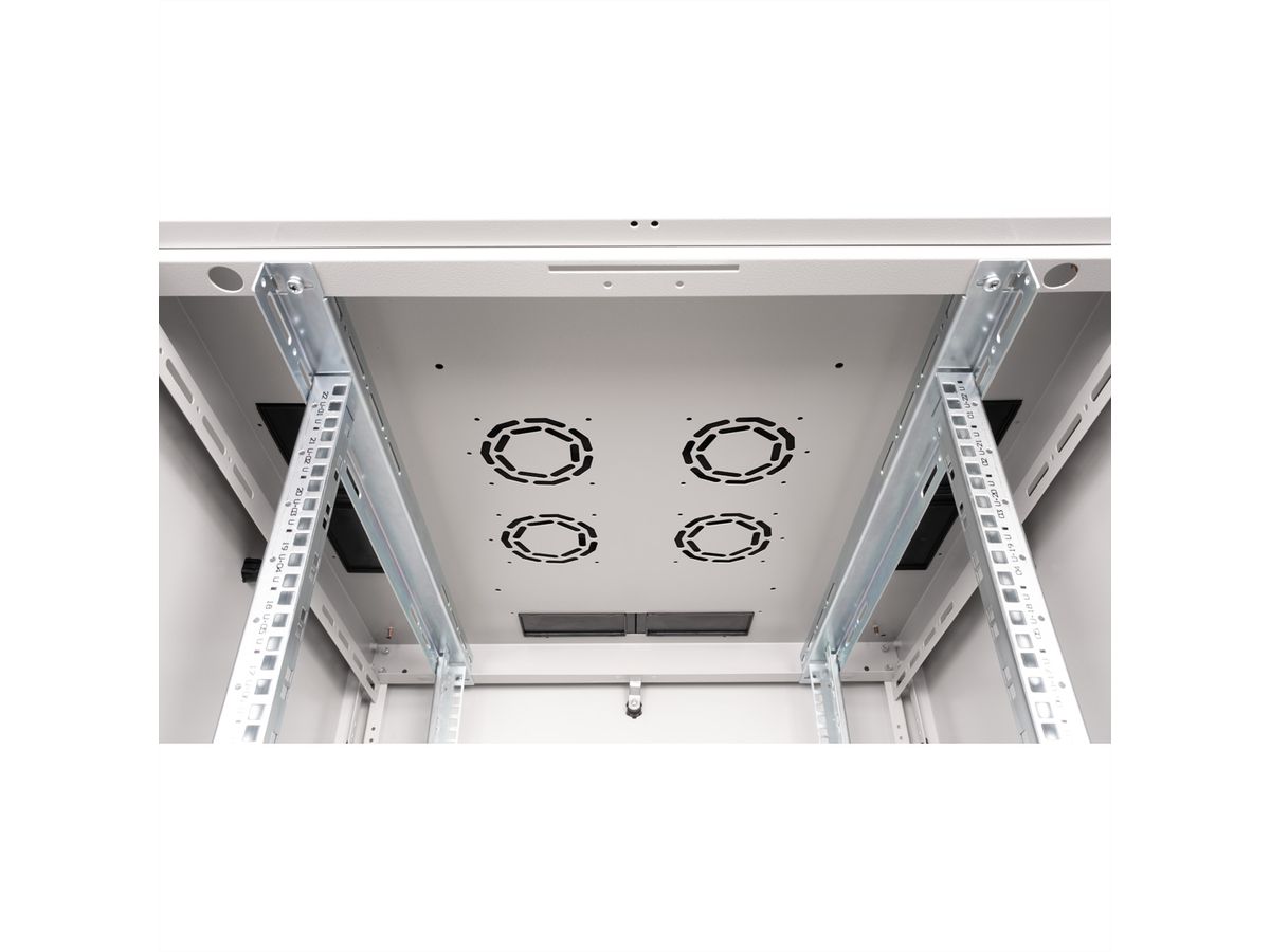 ROLINE 19-inch netwerkkast Basic 22 U, 800x800 BxD Glazen deur grijs
