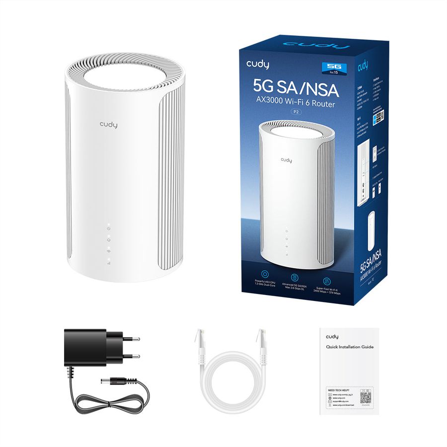 CUDY P2 5G SA/NSA AX3000 Wi-Fi 6 Router