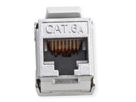 ROLINE Cat.6A (Class EA) Keystone, RJ-45, STP, with shutter, tool-free, silver