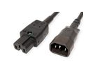 BACHMANN mains cable IEC plug to warm appliance coupling, IEC320 C14/C15, 3 m