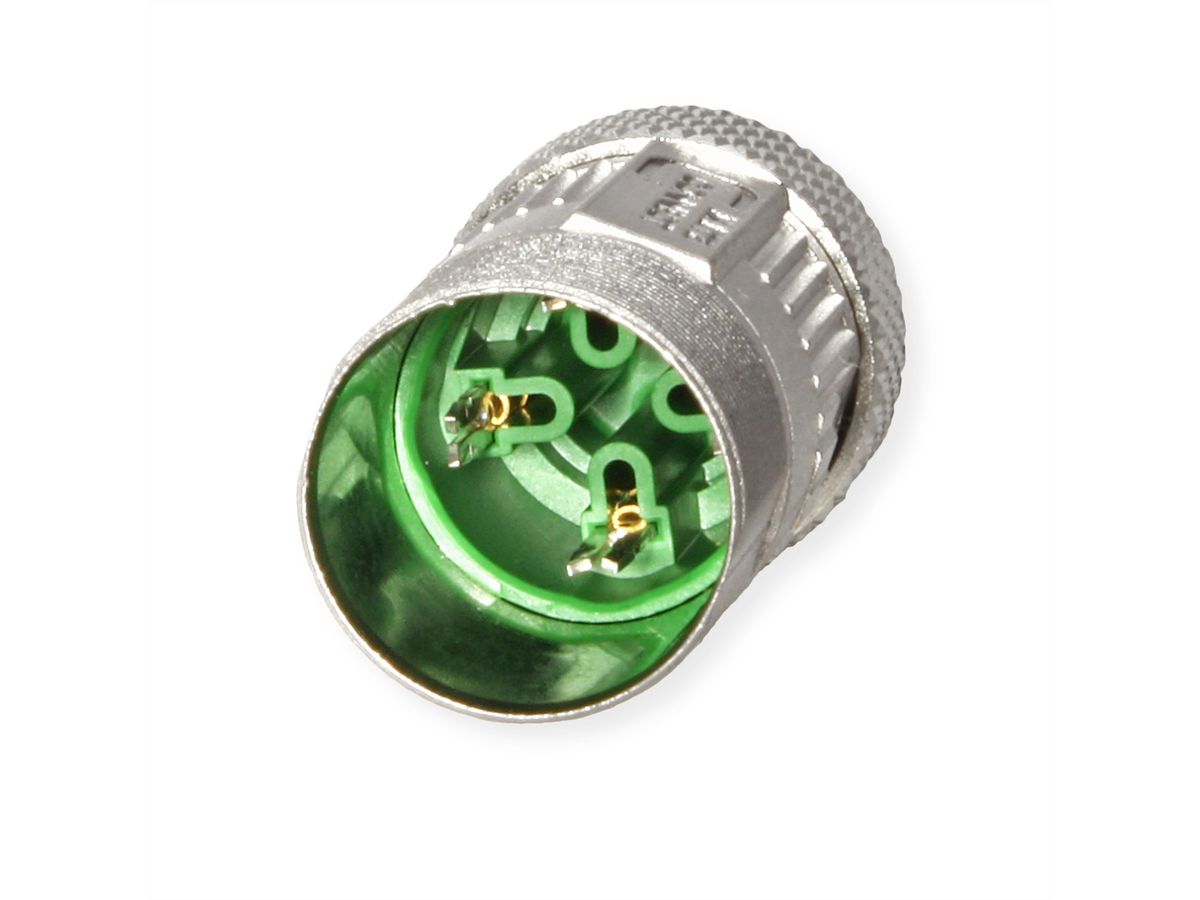 METZ CONNECT M12 Stecker, D-kodiert, IP67 Cat. 5, feldkonfektionierbar, gerade