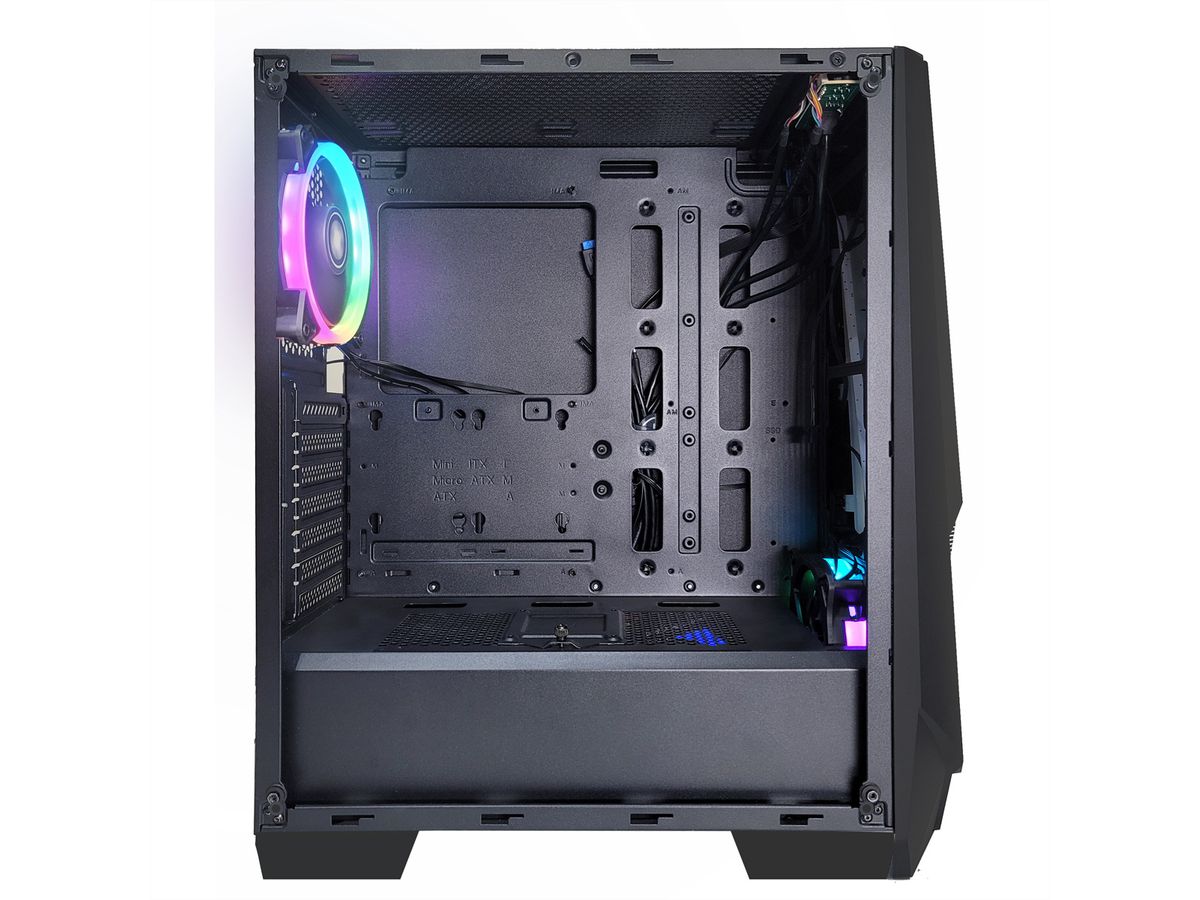 Xilence Xilent Blast X505.ARGB Gaming PC Case, RGB ATX Midi Tower, black