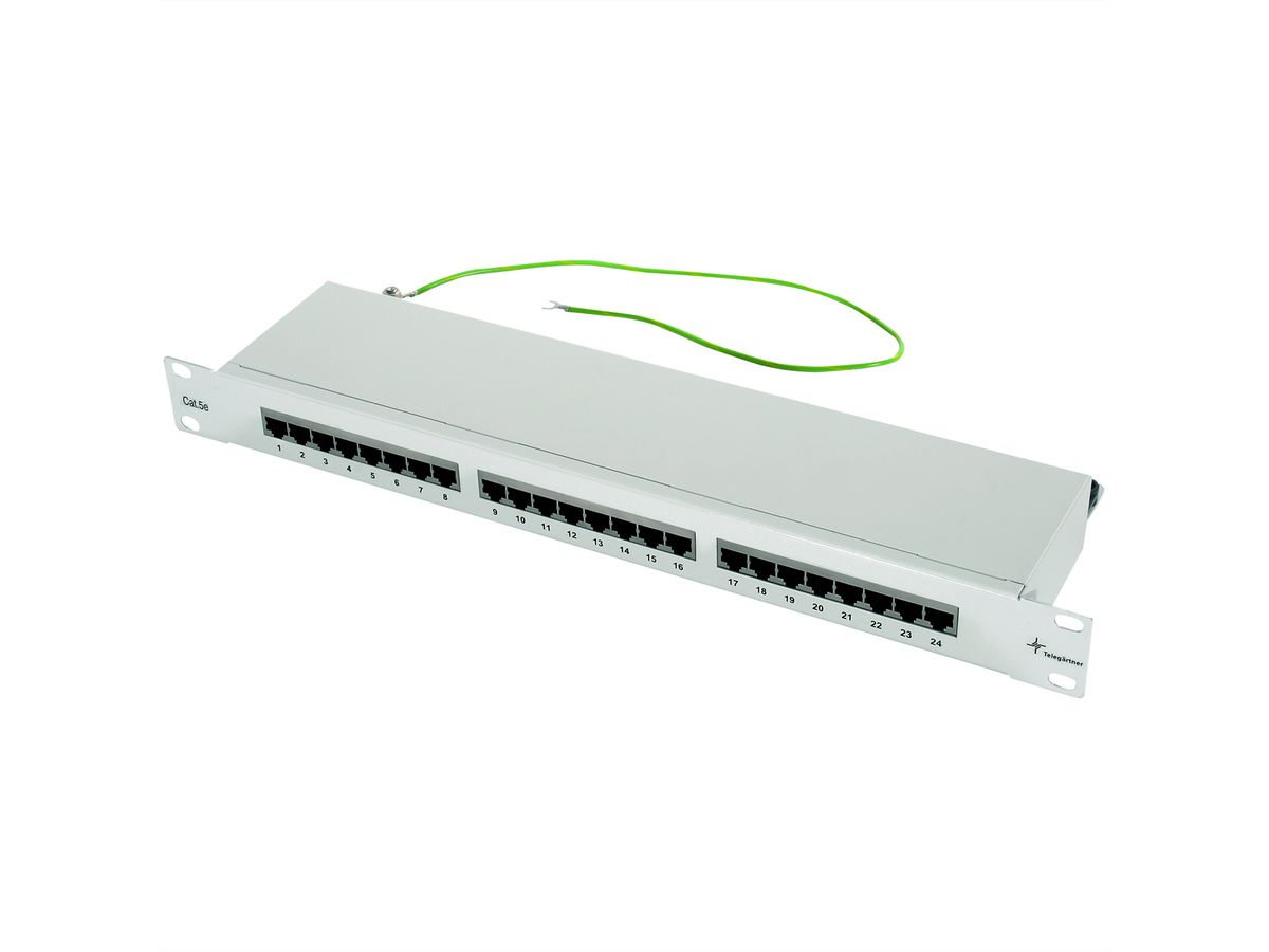 TELEGÄRTNER 19"-Modular Patchpanel Cat.5e (Class D) 1 HE, 24 Poorten