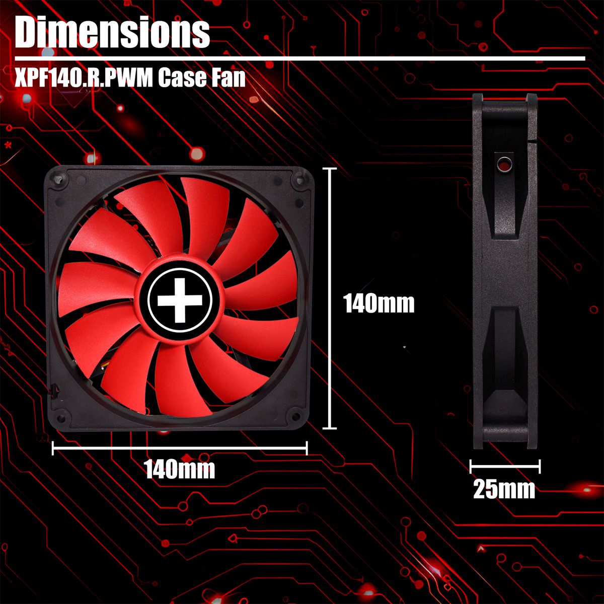 Xilence XPF140.R.PWM 140mm PWM Case Fan, 4PIN