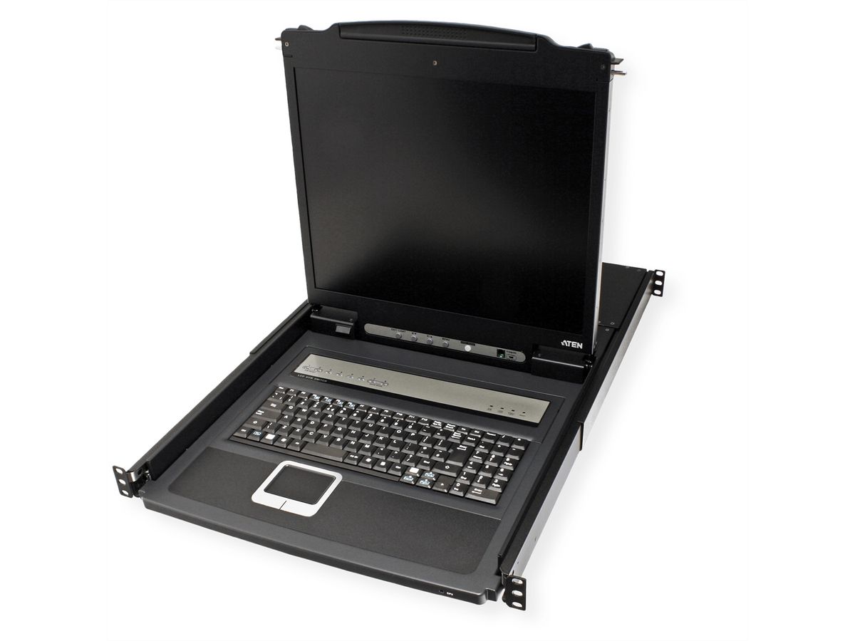 ATEN CL1308N KVM switch, 48 cm TFT, VGA, PS/2-USB, 8-poorts, FR-Layout