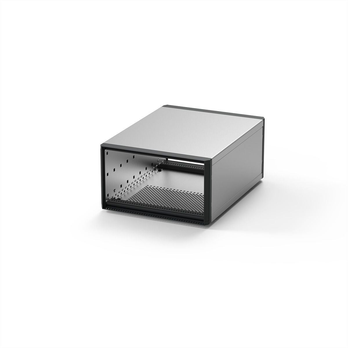 SCHROFF RatiopacPRO, Desktop Case, Retrofittable Shielding, Front Trim, 3 U, 42 HP, 375 mm