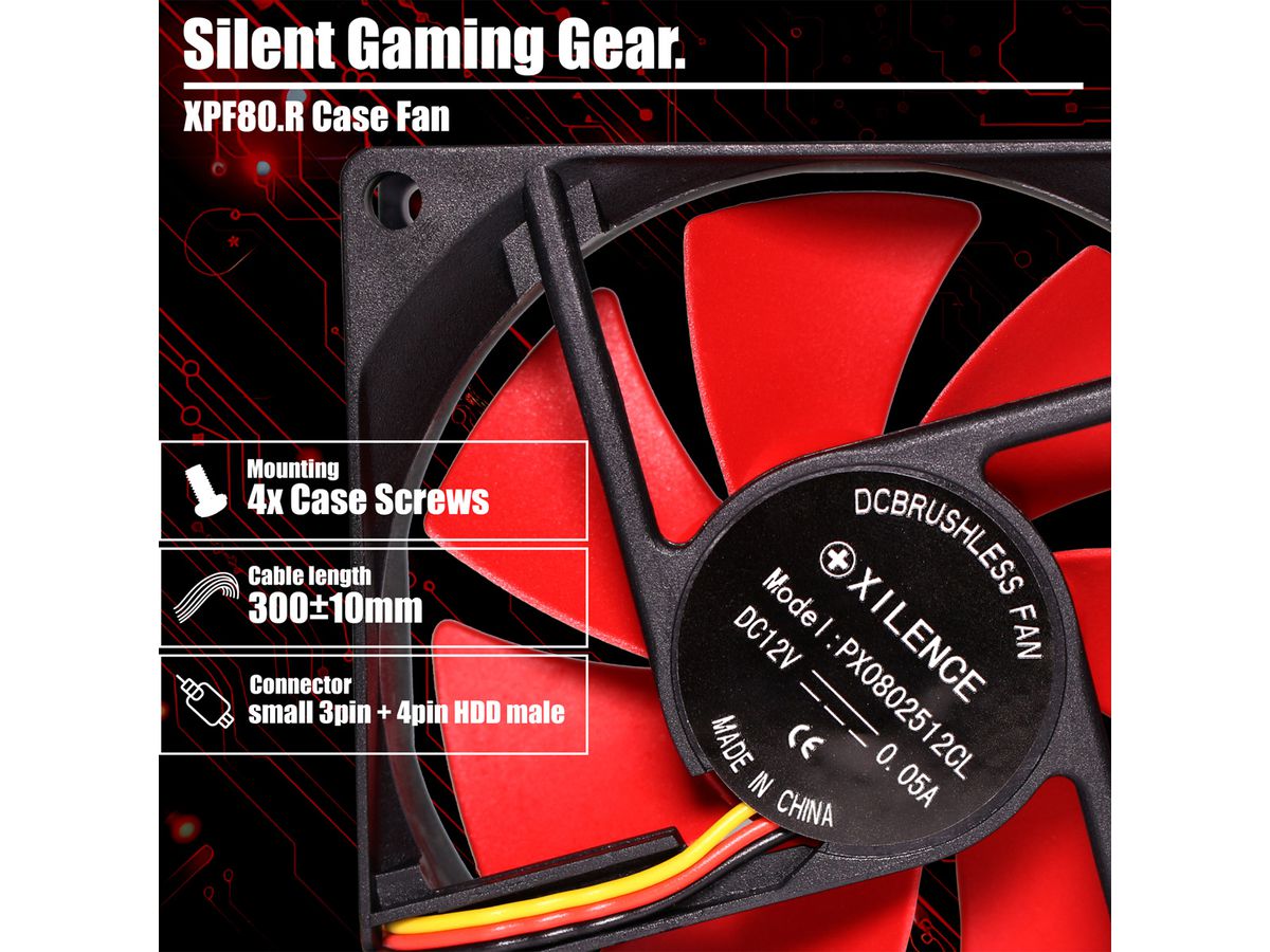 Xilence XPF80.R 80mm Performance Case Fan, 3PIN