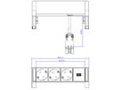 BACHMANN DESK2 3x earthing contact GST18, white