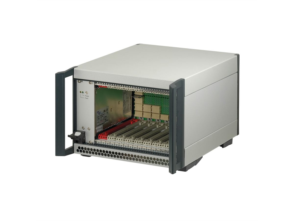 SCHROFF CPCI serieel systeem met 19" voeding, desktop, 4 HE, 8 slots, 44 HP