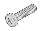 SCHROFF cilinderkopschroef, Pozidrive, kruisgleuf M2.5x5, staal vernikkeld