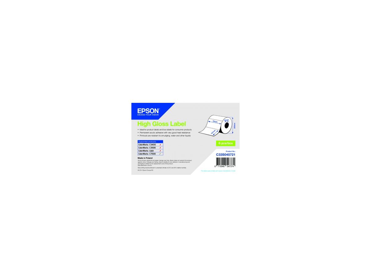Epson HG 76mm x 127mm, 960 Wit HG