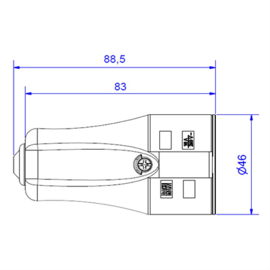 BACHMANN mounting coupling white, CEE 7/3 2-pole with earthing contact