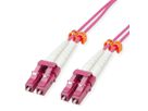 VALUE  FO Jumper Cable 50/125µm OM4, LC/LC, Low-Loss-Connector, violet, 1 m