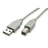 STANDARD USB 2.0 Kabel, type A-B, beige, 4,5 m