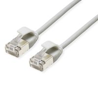 ROLINE F/UTP DataCenter Patchkabel Cat.6A (Class EA), LSOH, extra dun, grijs, 1 m
