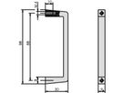 SCHROFF Voorste handgreep, breedte 9 mm, hoogte 98 mm