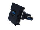 BACHMANN Frame 1xUSB 3.0, 90° uitgang zijkant