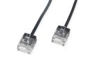 ROLINE UTP DataCenter Patchkabel Cat.6A (Class EA), LSOH, dun, extra korte stekker, zwart, 1,5 m