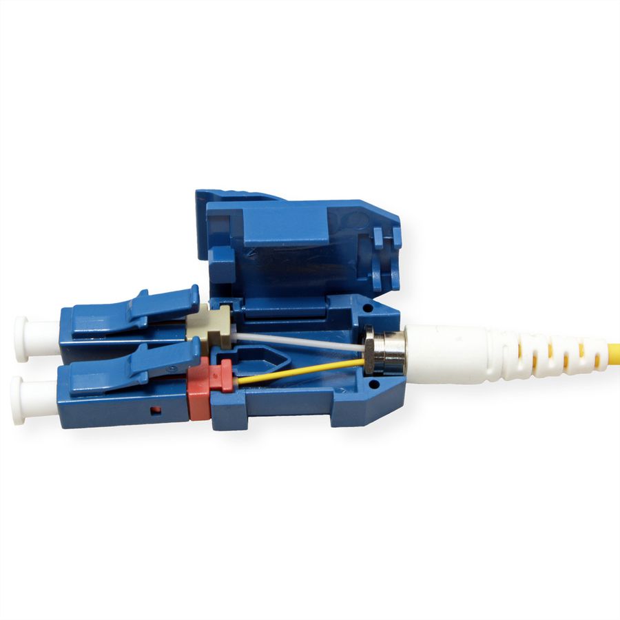 ROLINE Fibre Optic Jumper Cable, Duplex, 9/125µm, OS2, LC/LC, LSOH, UNIBOOT, Slim, yellow, 2 m