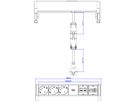 BACHMANN socket strip DESK2 3x earthing contact, 2x CAT6a, 1x HDMI, USB3.0, white