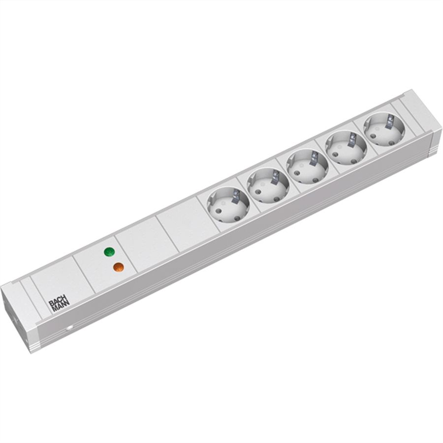 BACHMANN 19" 1.5U 5xCEE7/3 1xGVS power 2.0m CEE7/7