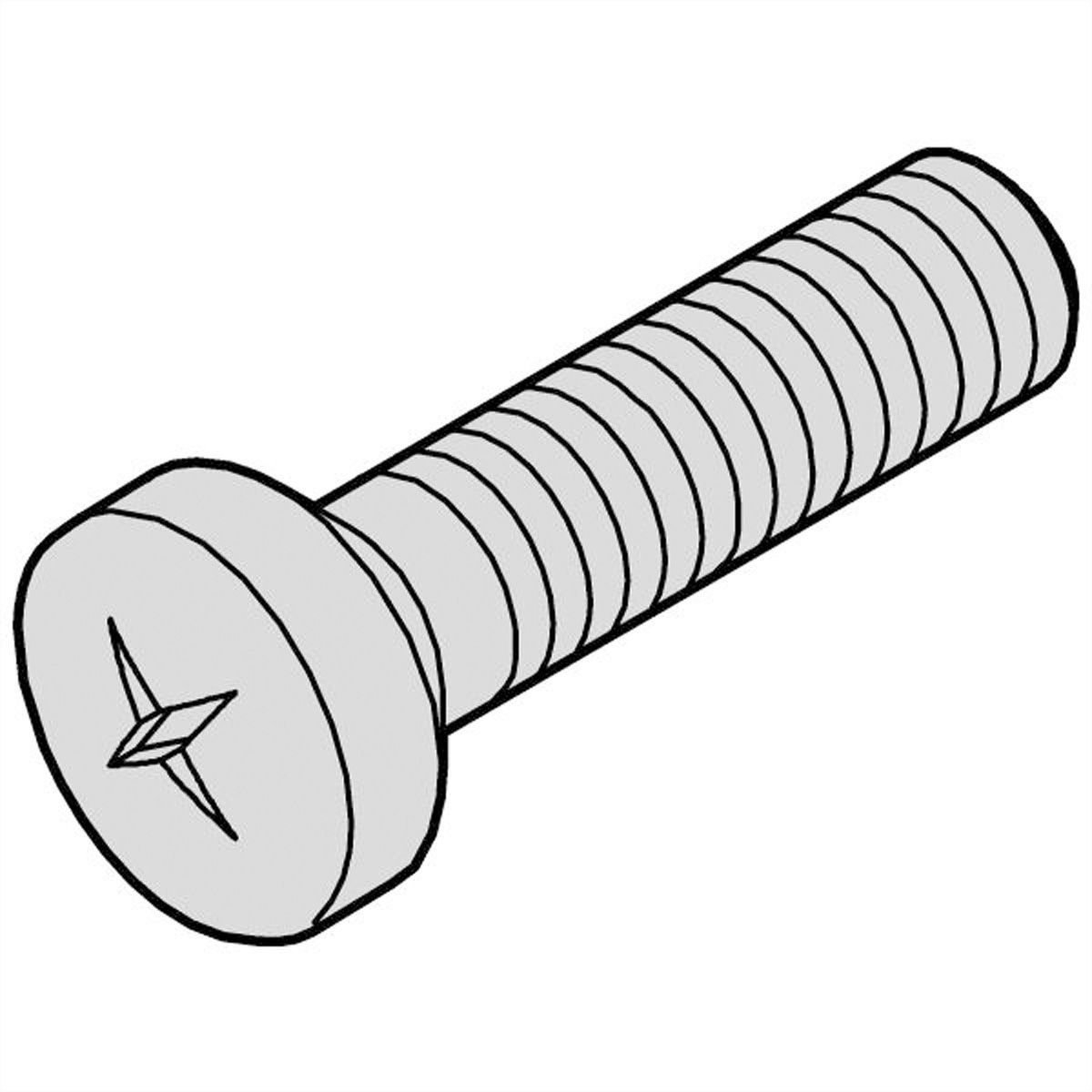SCHROFF Kruiskopschroef, verhoogd, kruisgleuf, M2,5 x 8 mm, zelftappend, verzinkt