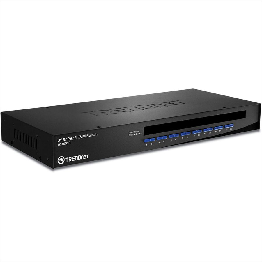 TRENDnet TK-1603R KVM-switch 16-poorts USB/PS/2 Rack Mount