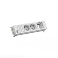 BACHMANN POWER FRAME 2xCEE7/3 1xCM 0.2m GST18 RAL9010