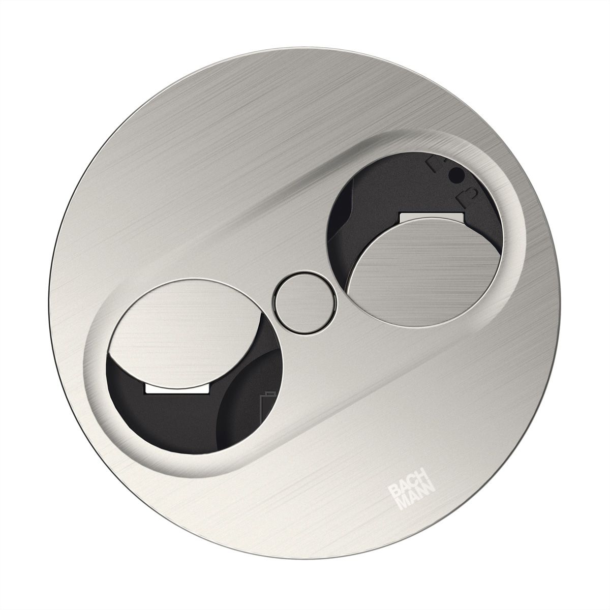 BACHMANN TWIST2 1xCH 1xUSB A/C 22W, L=2.0m AEH T12 stainless steel look round