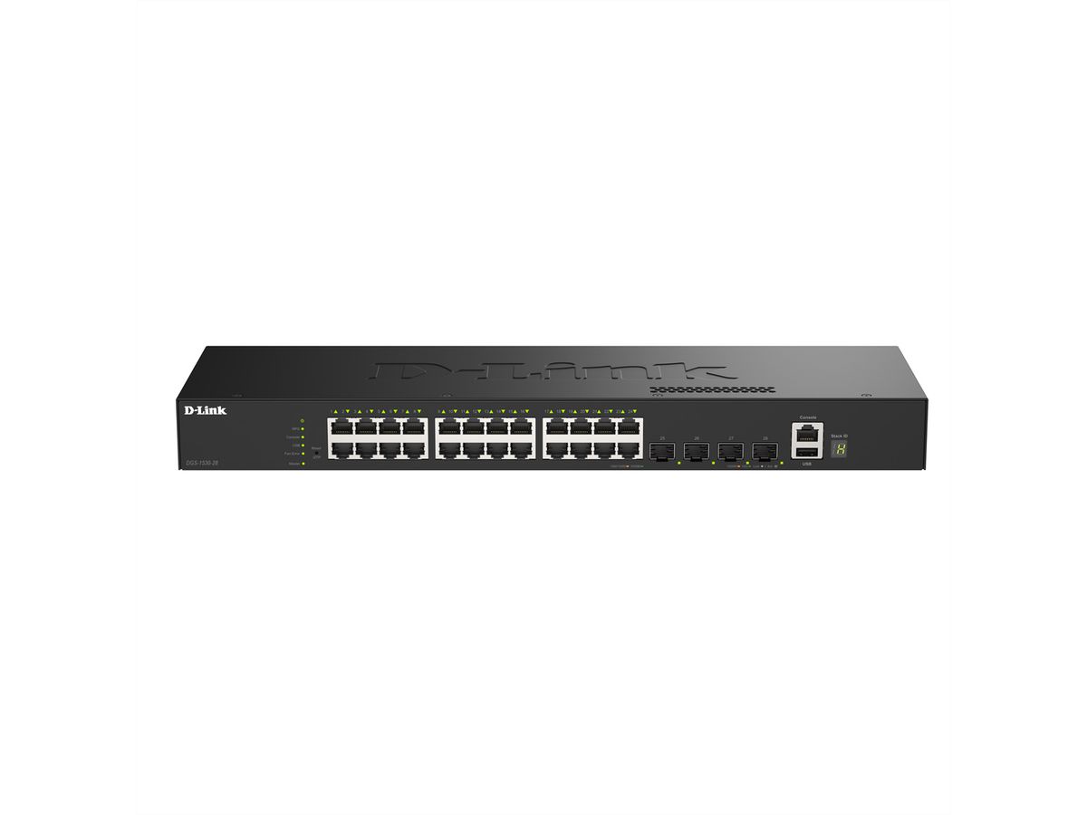 D-Link DGS-1530-28/E 28-Port Switch Smart Managed Gigabit Stack 4x 10G