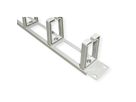 VALUE 19" 1U Cable Management Plate, C-Type, 5 Hooks, Cut-out front panel / cable feed-through, grey