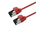 ROLINE U/FTP patchkabel Cat.8 (Klasse I), dun, LSOH, soepel draad, rood, 0,3 m