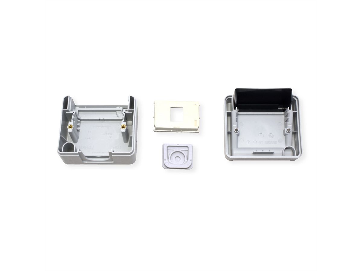 TELEGÄRTNER opbouwbehuizing IP44, met montage-inzetstuk voor 1xAMJ-module