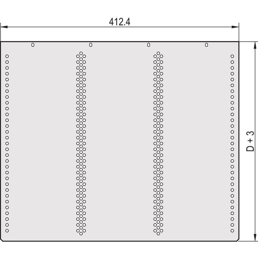 SCHROFF MultipacPRO Afdekplaat voor Euroboards horizontale montage, 220 mm