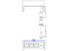 BACHMANN DESK2 3xCEE7/3 power 0.2m, GST18 incl. 375,000 RAL9010, white