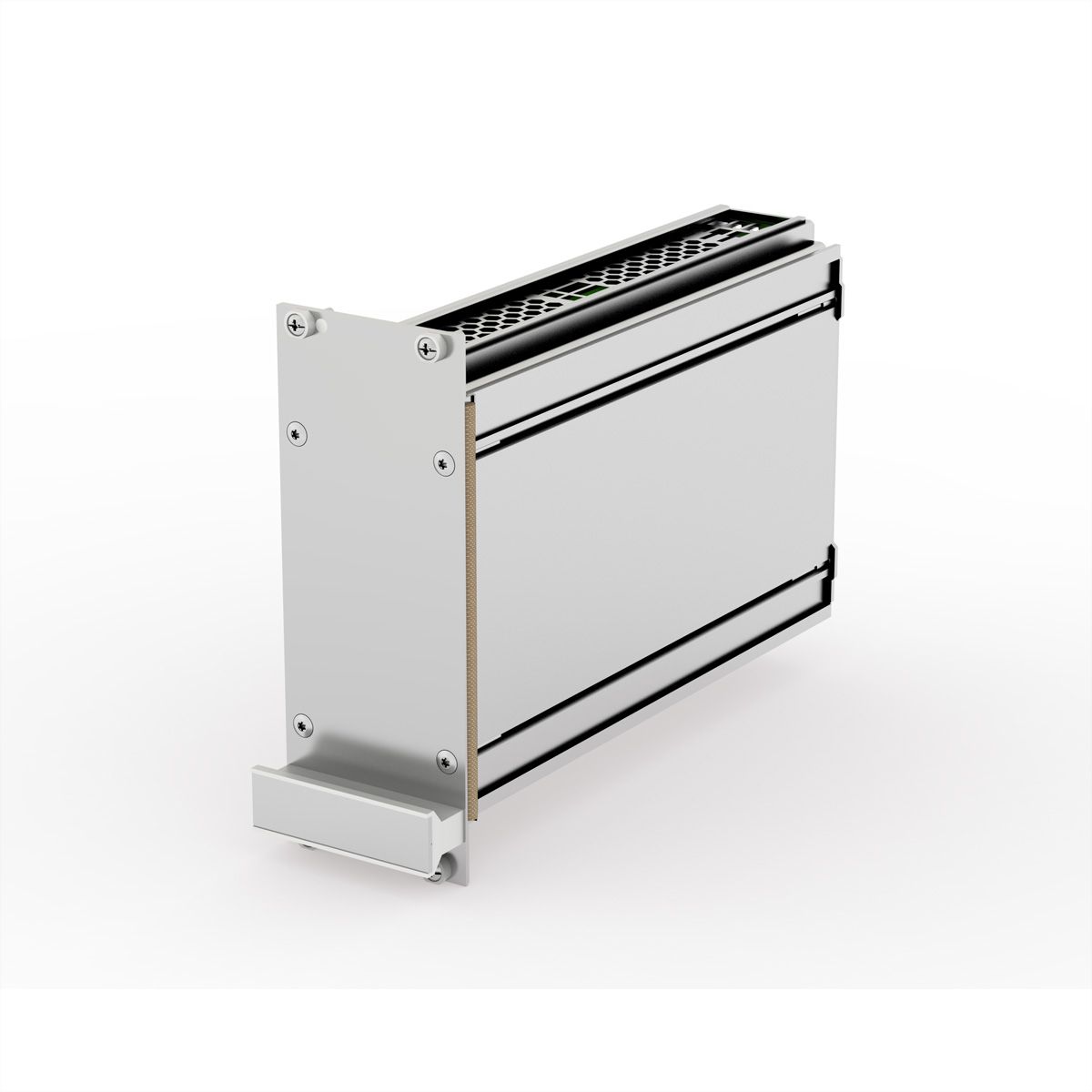 SCHROFF insteekmodule met frame PRO-set, afgeschermd, geperforeerd, 1 connector, 3 HE, 10 HE, 167 mm