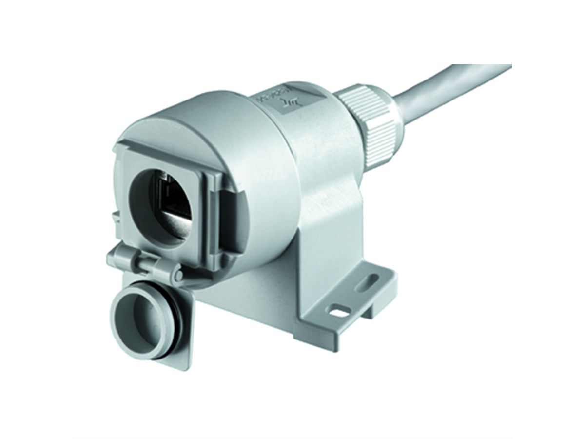 TELEGÄRTNER STX V6 surface mounting outlet, RJ45 Module A Cat.6A (ISO/IEC)