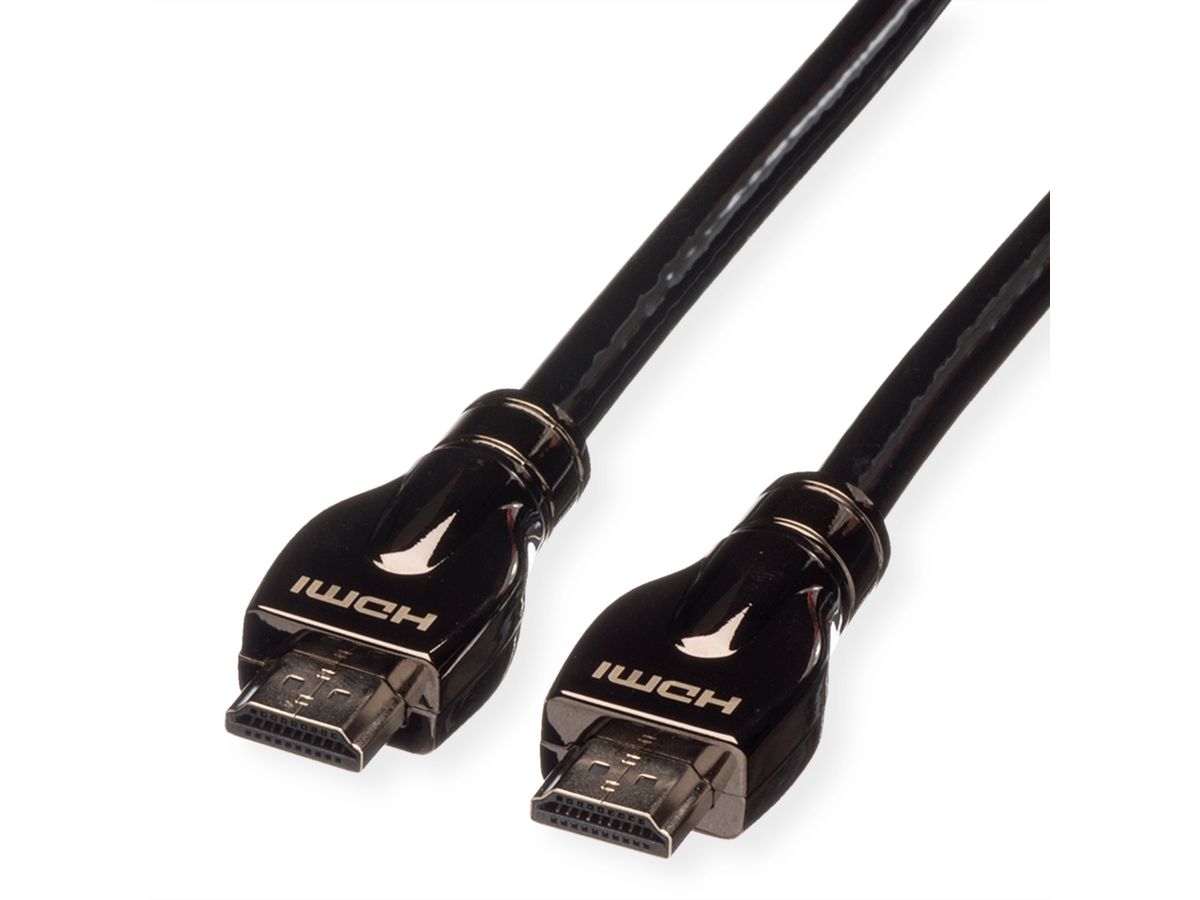 ROLINE HDMI Ultra HD Cable + Ethernet, M/M, black, 15 m